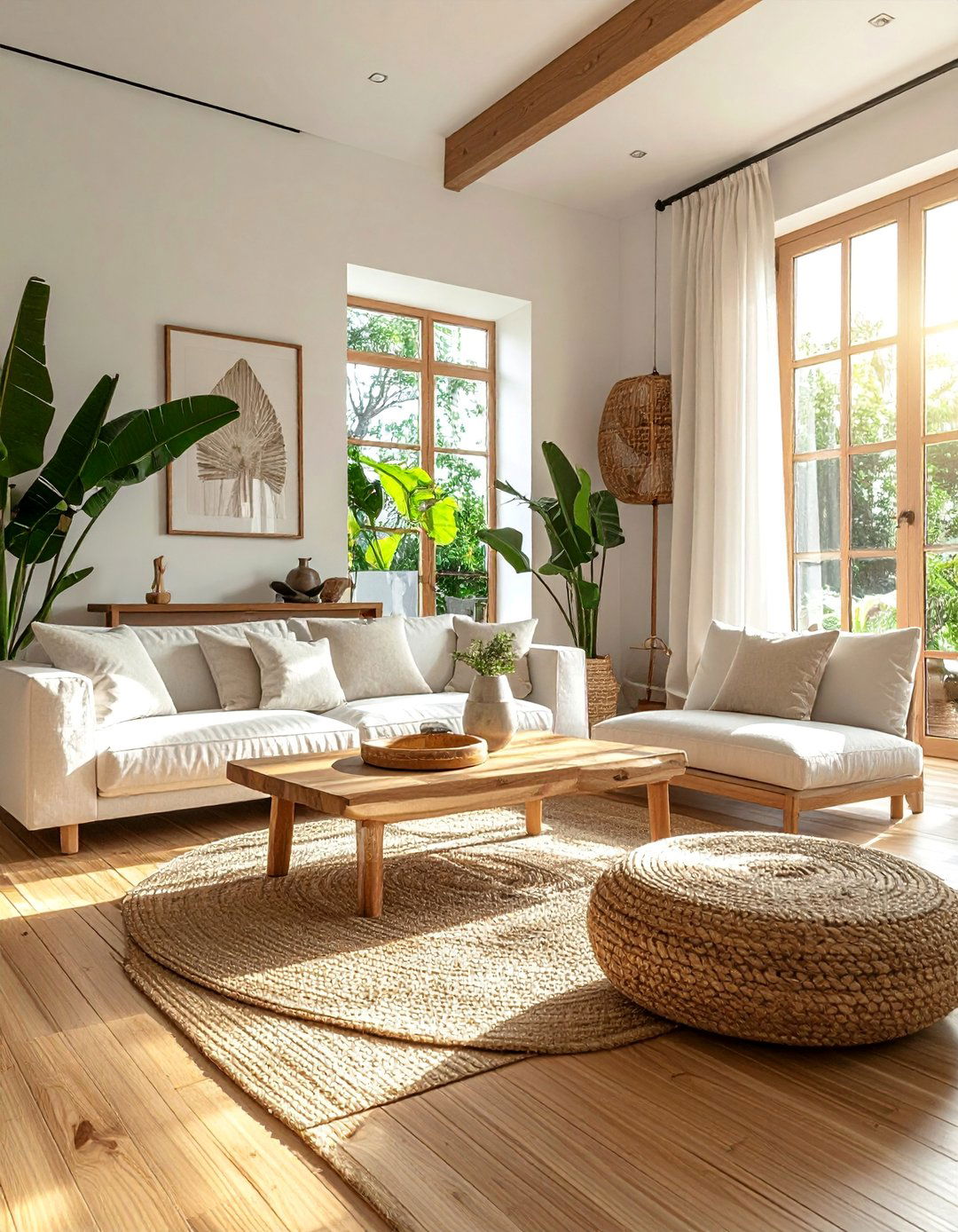 Utilize Natural Materials and Textures - 30 Zen Living Room Ideas for a Peaceful Ambiance