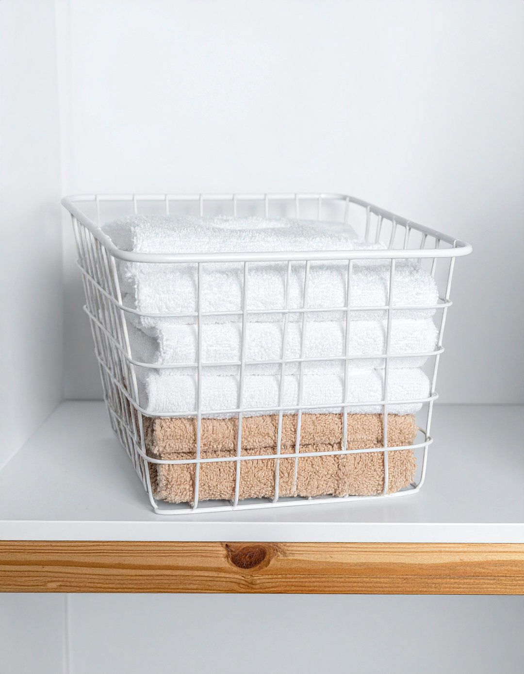 Utilize Under Shelf Baskets for Extra Space - 30 Linen Closet Organization Ideas for a Tidy Home