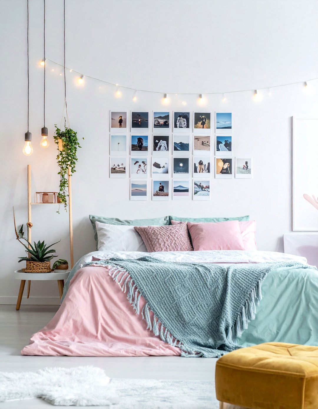 VSCO Aesthetic Room with Polaroid Photos - 40 Aesthetic Room Ideas for a Stylish Home