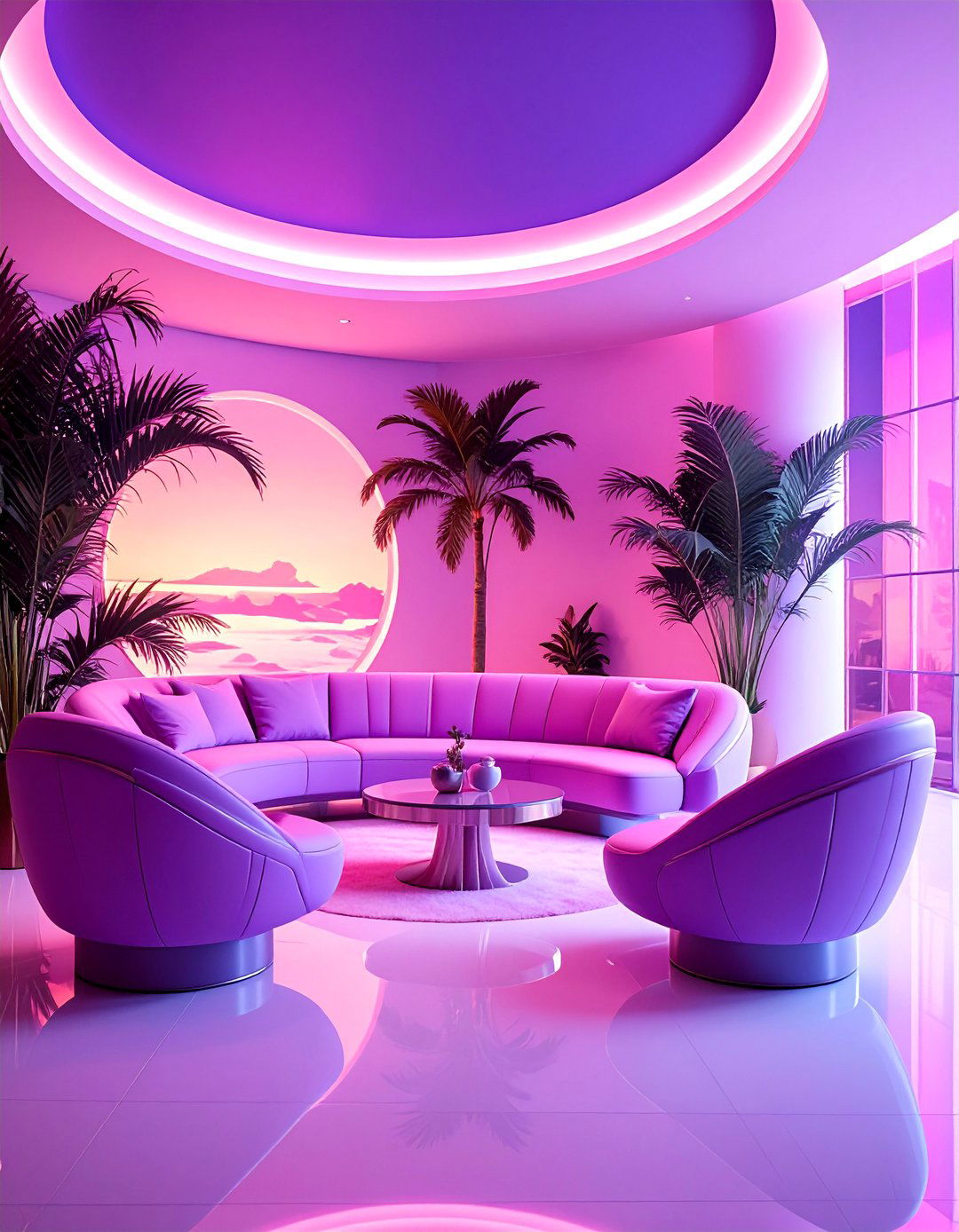 Vaporwave Aesthetic Lounge - 40 Anime Room Ideas for the Ultimate Fan Experience