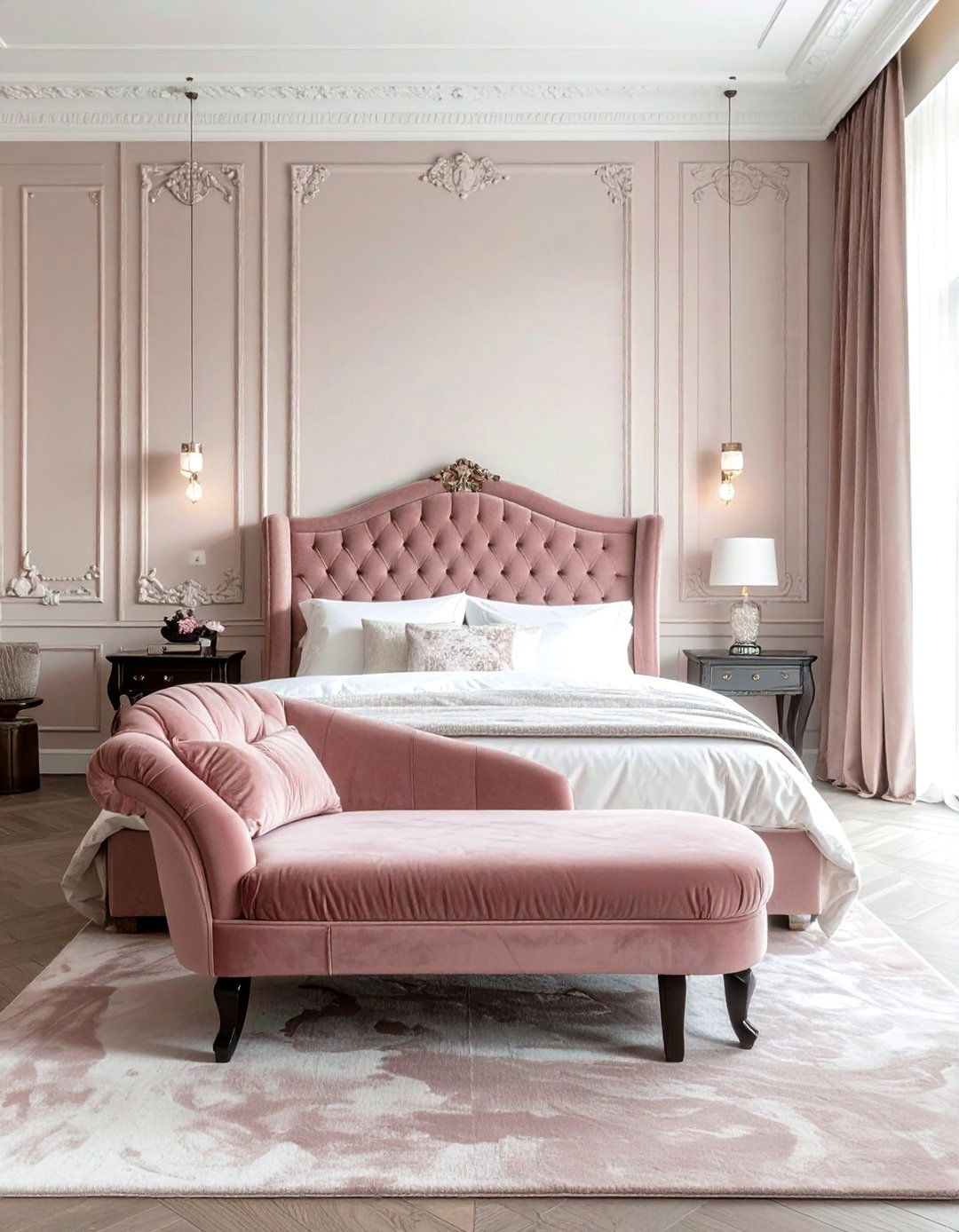Velvet Chaise Lounge - 25 French Bedroom Decor Ideas for Elegant Spaces