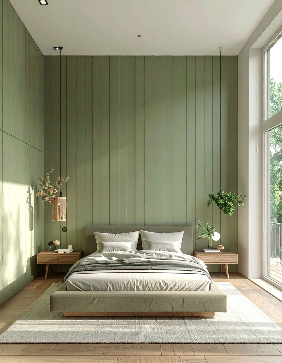 Vertical Shiplap Bedroom for Height - 30 Shiplap Bedroom Ideas for a Rustic and Chic Look