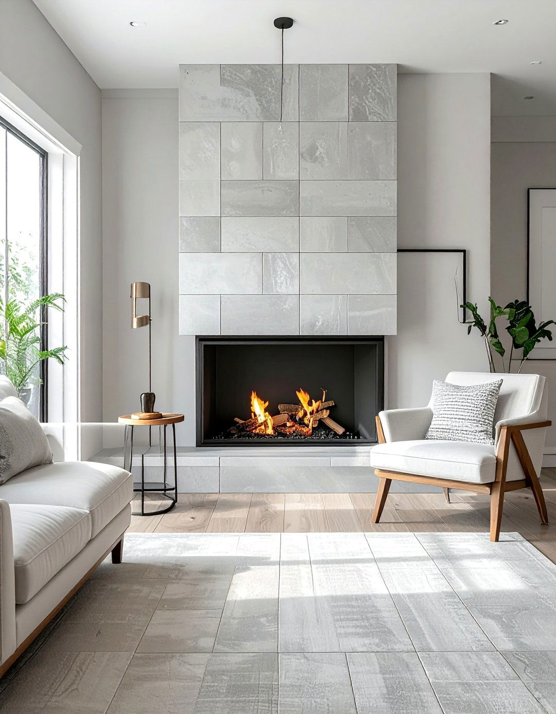 Vertical Stacked Farmhouse Fireplace Tile - 30 Farmhouse Fireplace Tile Ideas for a Cozy Ambiance