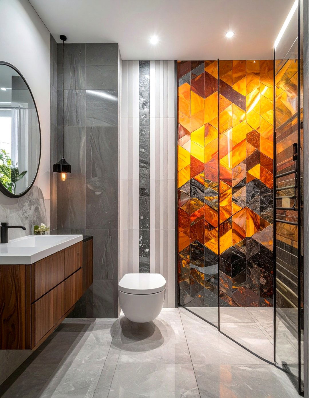 Vertical Tile Layout - 40 Bathroom Design Ideas for a Modern Home