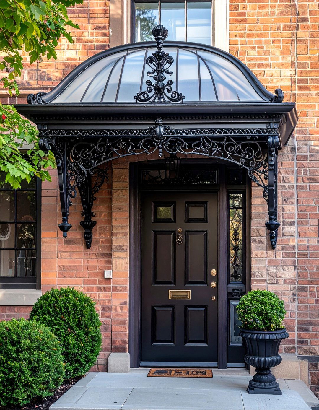 Victorian Inspired Ornate Front Door Canopy - 20 Front Door Canopy Ideas for a Welcoming Entrance
