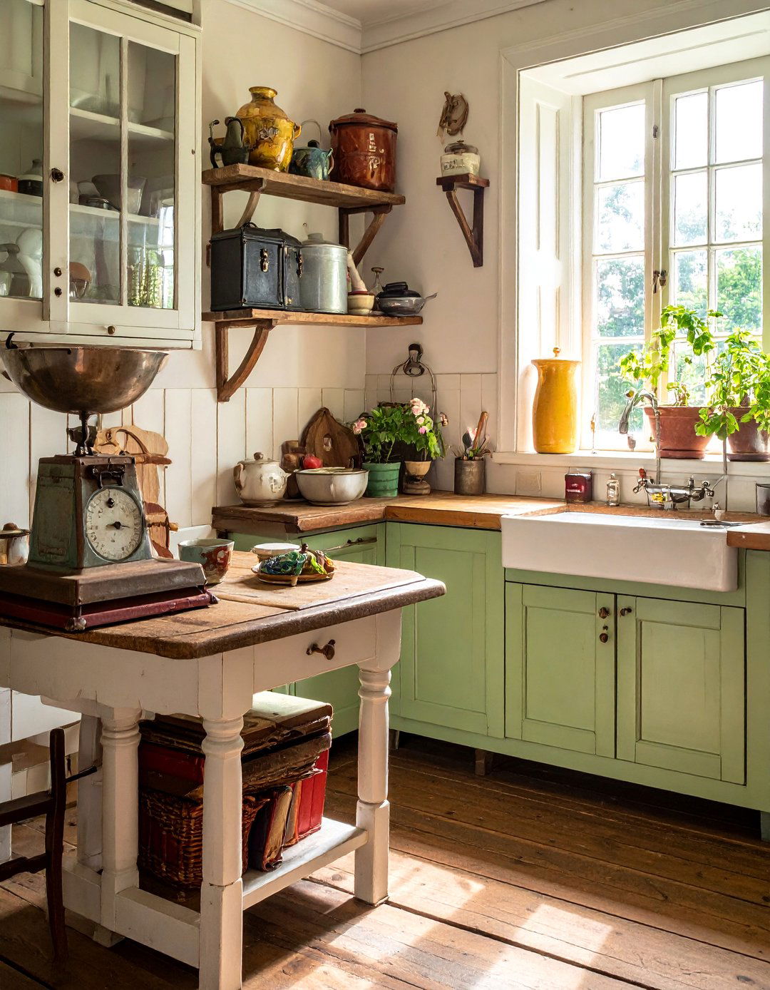 Vintage Accessories Collection - 30 Budget-Friendly Small Galley Kitchen Ideas