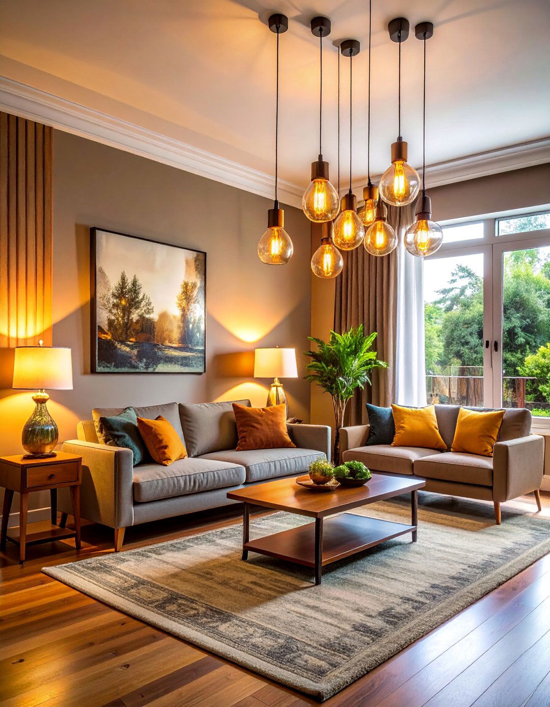 Vintage Edison Bulb Warmth - 20 Living Room Lighting Ideas to Brighten Your Space