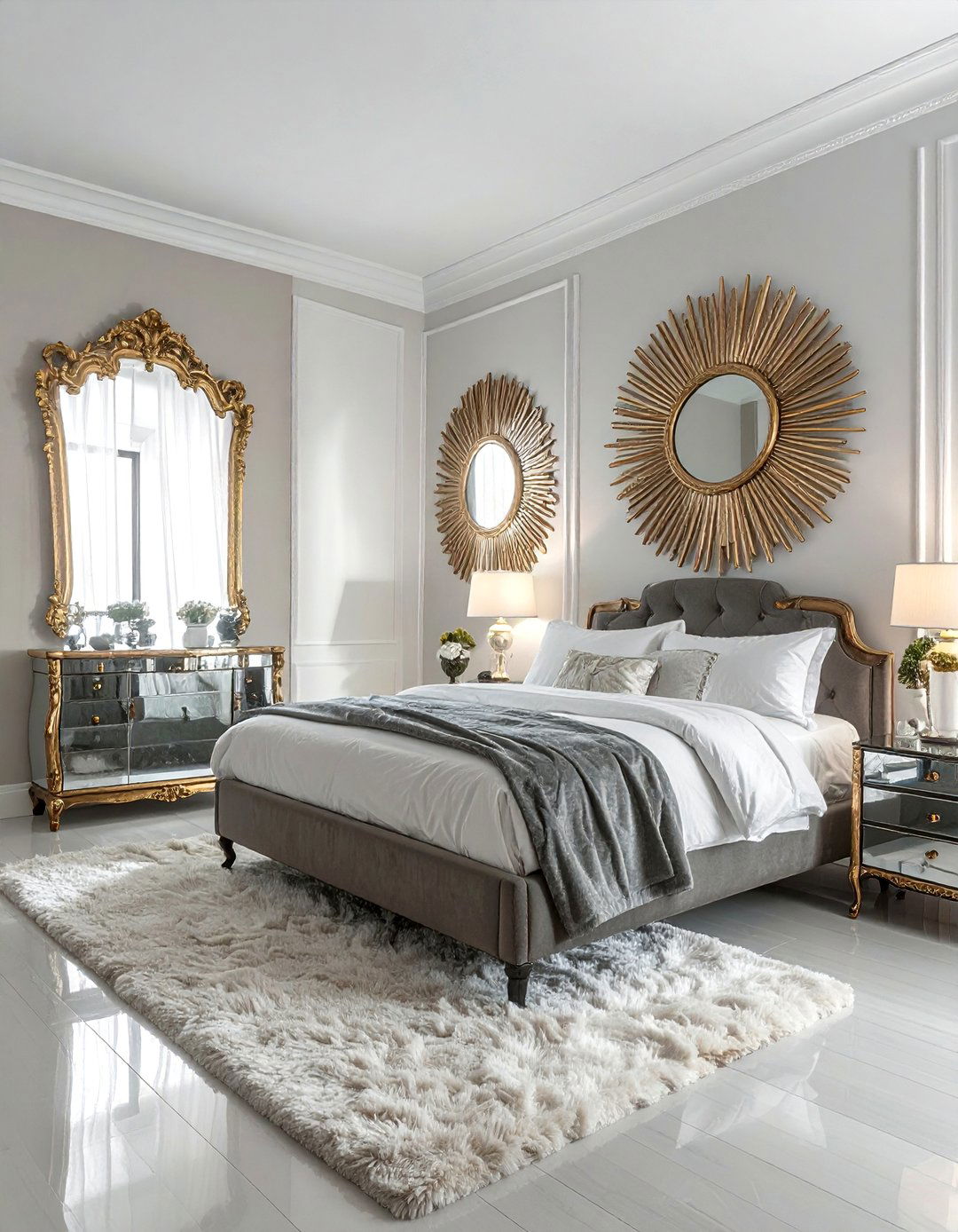 Vintage Hollywood Glam Mirrors - 30 Baddie Room Ideas for a Chic and Trendy Look