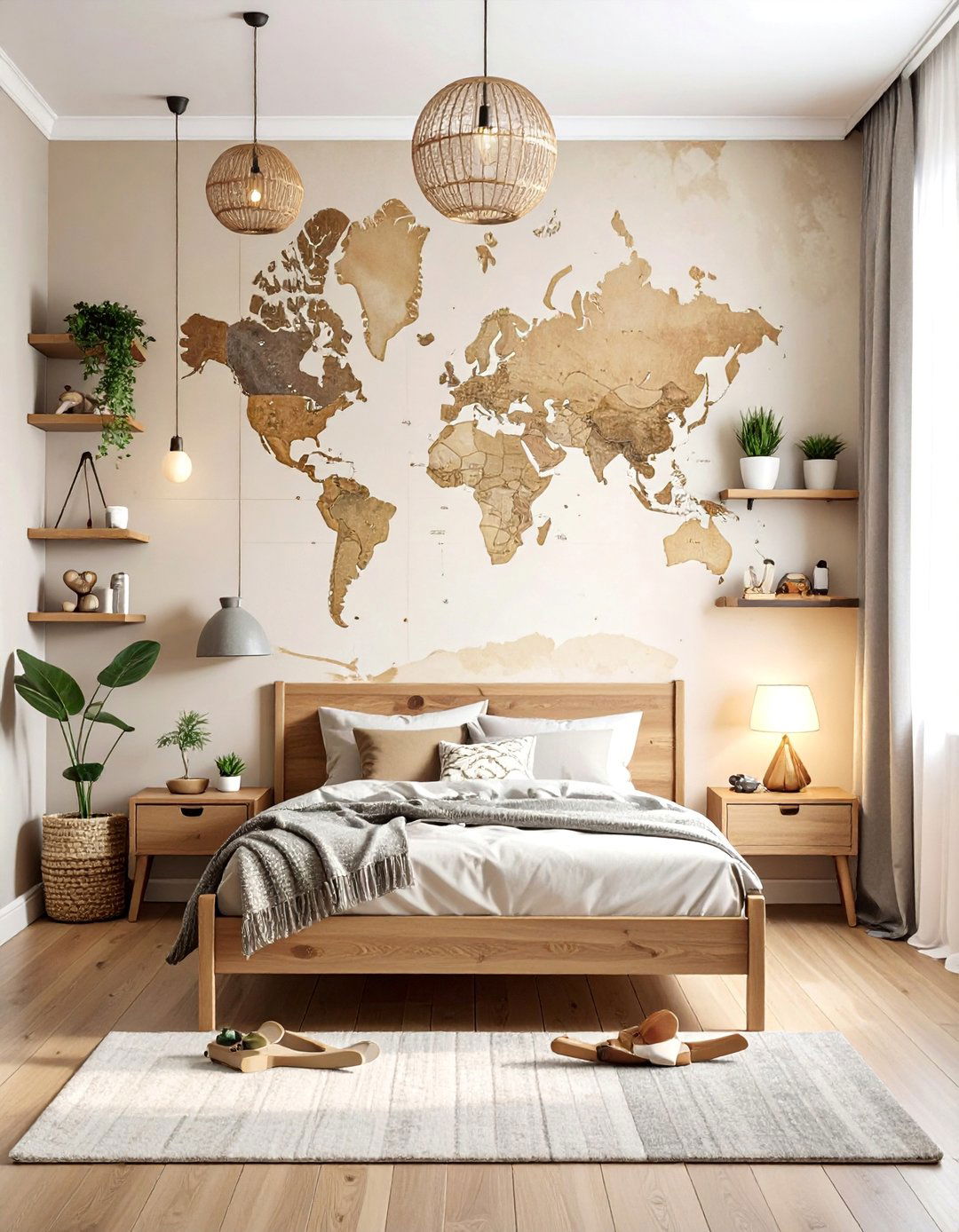 Vintage Map World Explorer - 30 Kids Room Accent Wall Ideas for a Fun and Creative Space