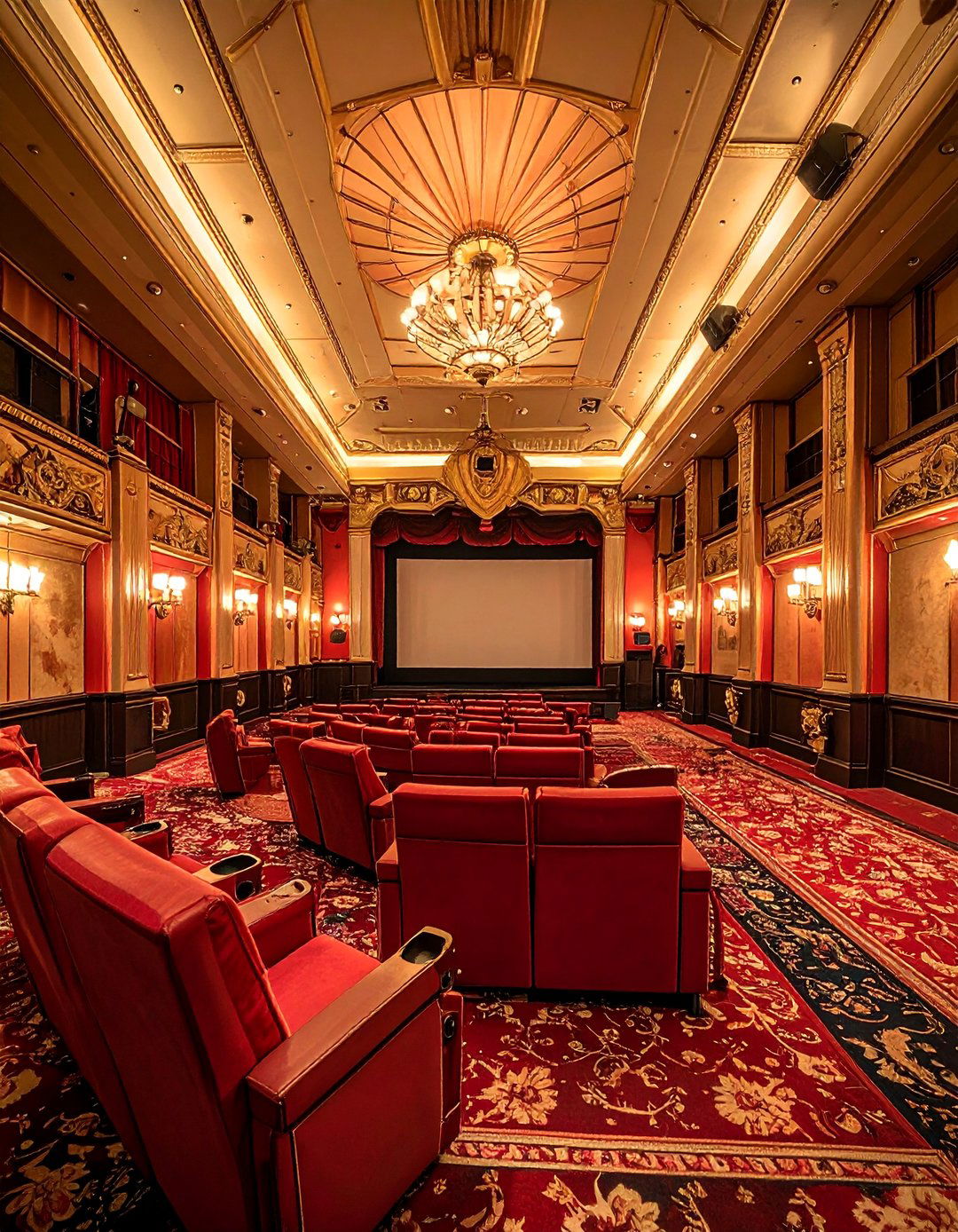 Vintage Movie Palace Theme - 20 Modern Home Theater Ideas for an Immersive Experience