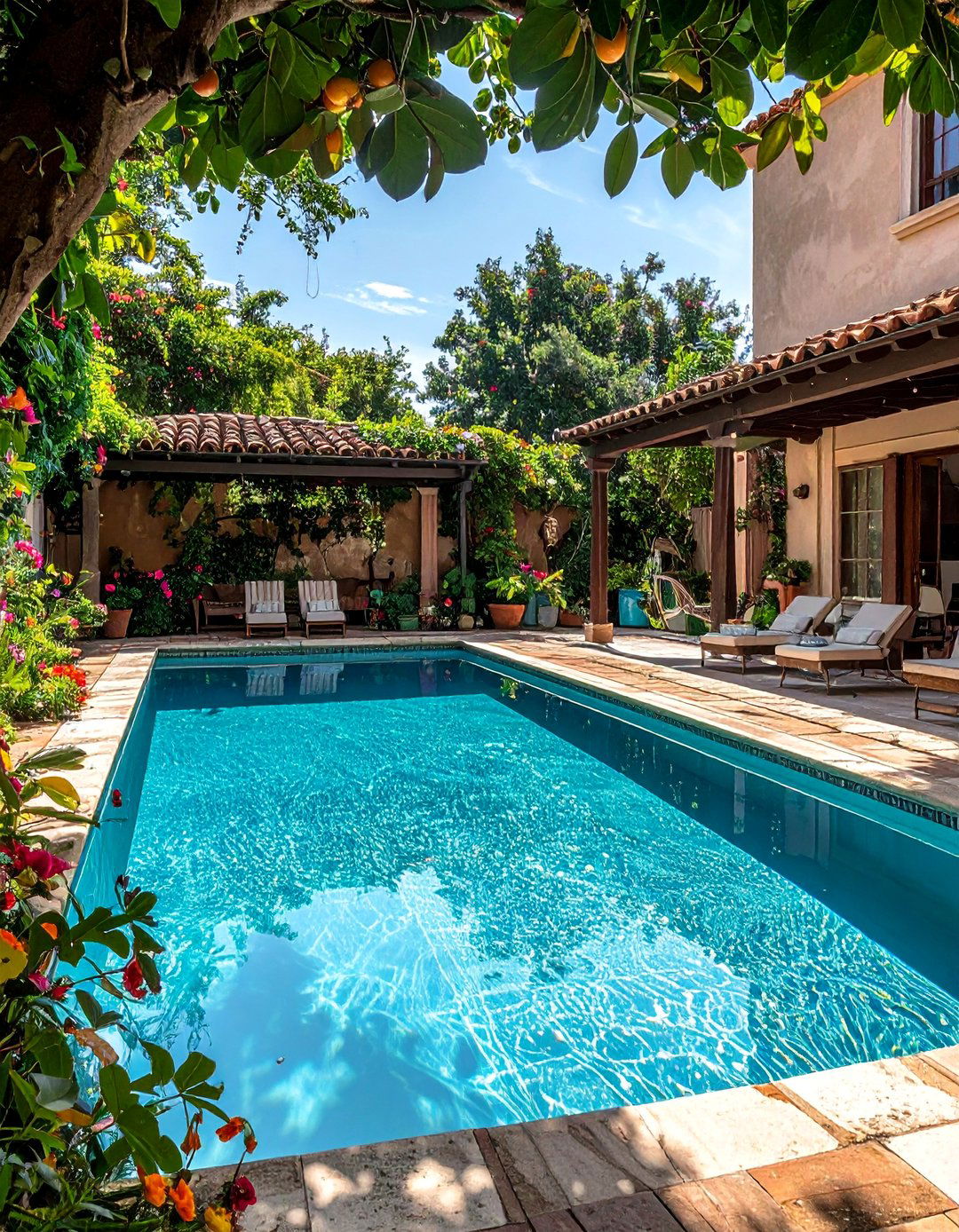 Vintage Style Pool with Classic Design Elements - 40 Backyard Pool Ideas for a Refreshing Summer Oasis
