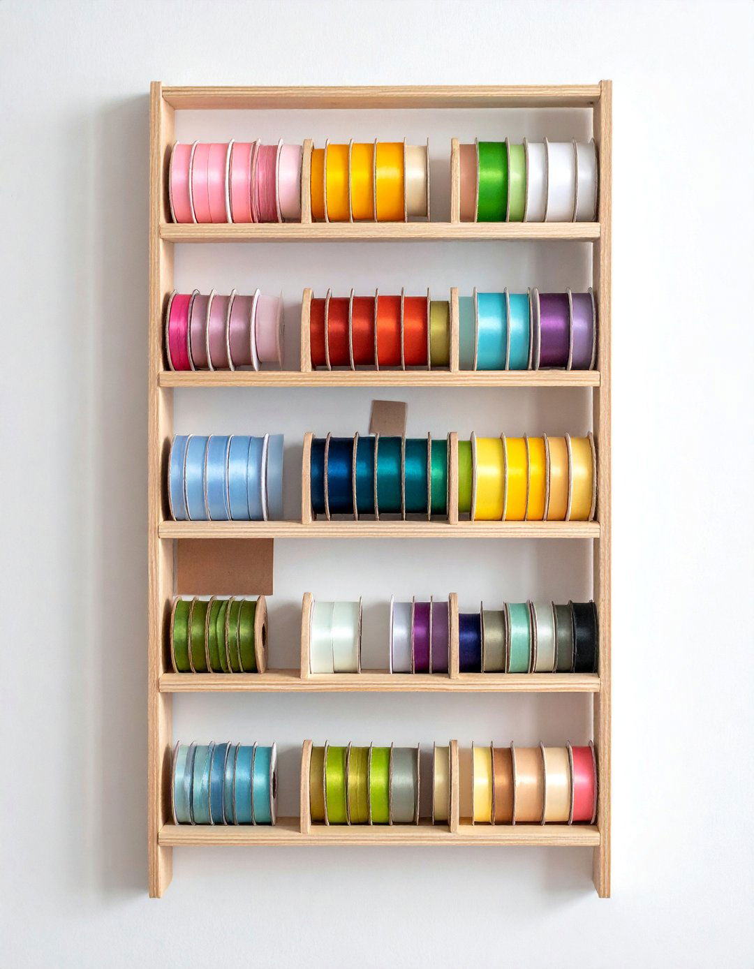 Wall Mounted Display Racks - 15 Ribbon Storage Ideas to Keep Your Craft Room Organized