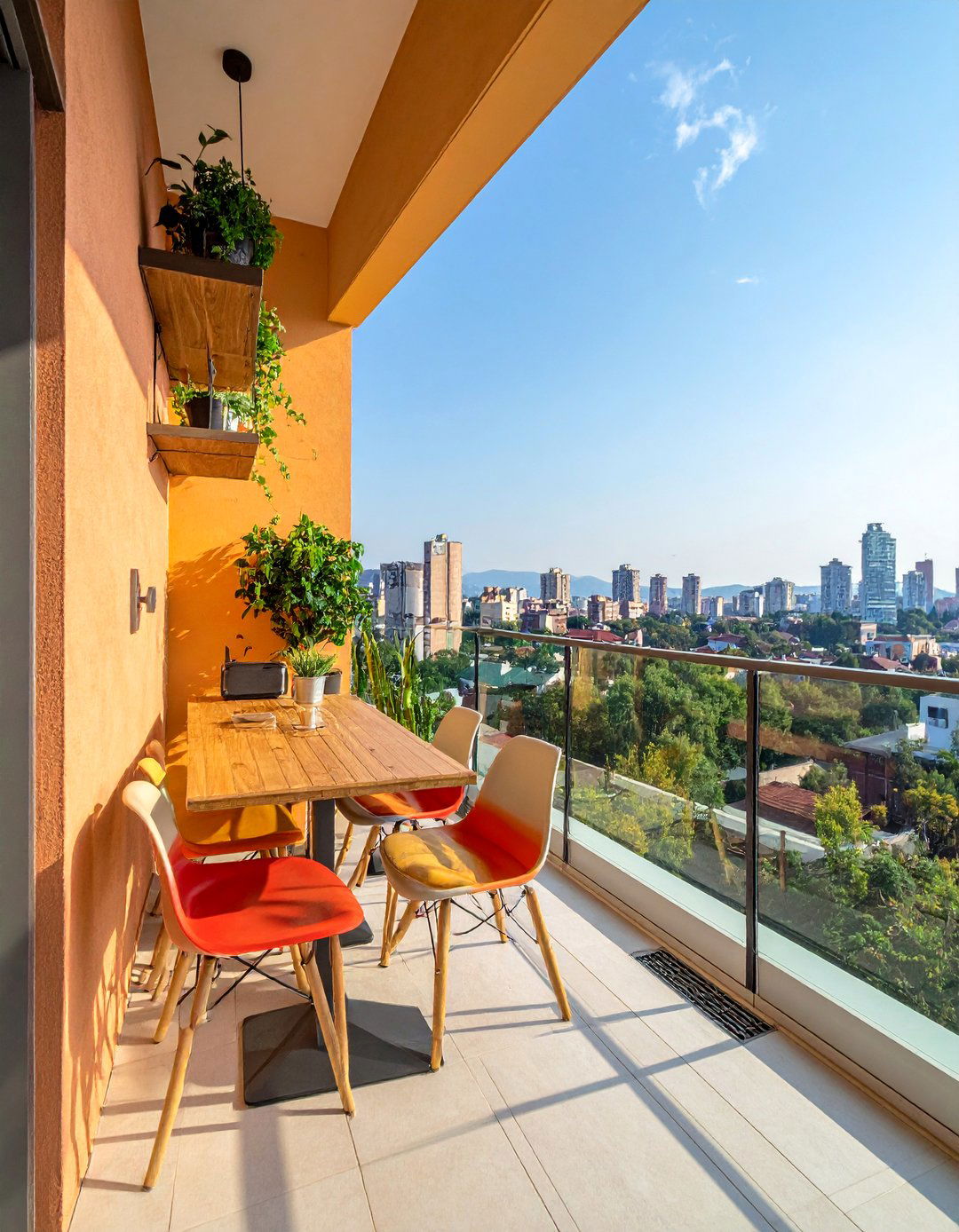 Wall Mounted Table Dining - 30 Small Balcony Ideas to Maximize Your Space