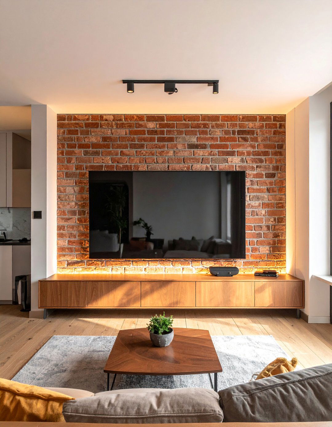 Wall Mounted Television for Small Terraced House Living Rooms - 30 Small Terraced House Living Room Ideas for Cozy Spaces