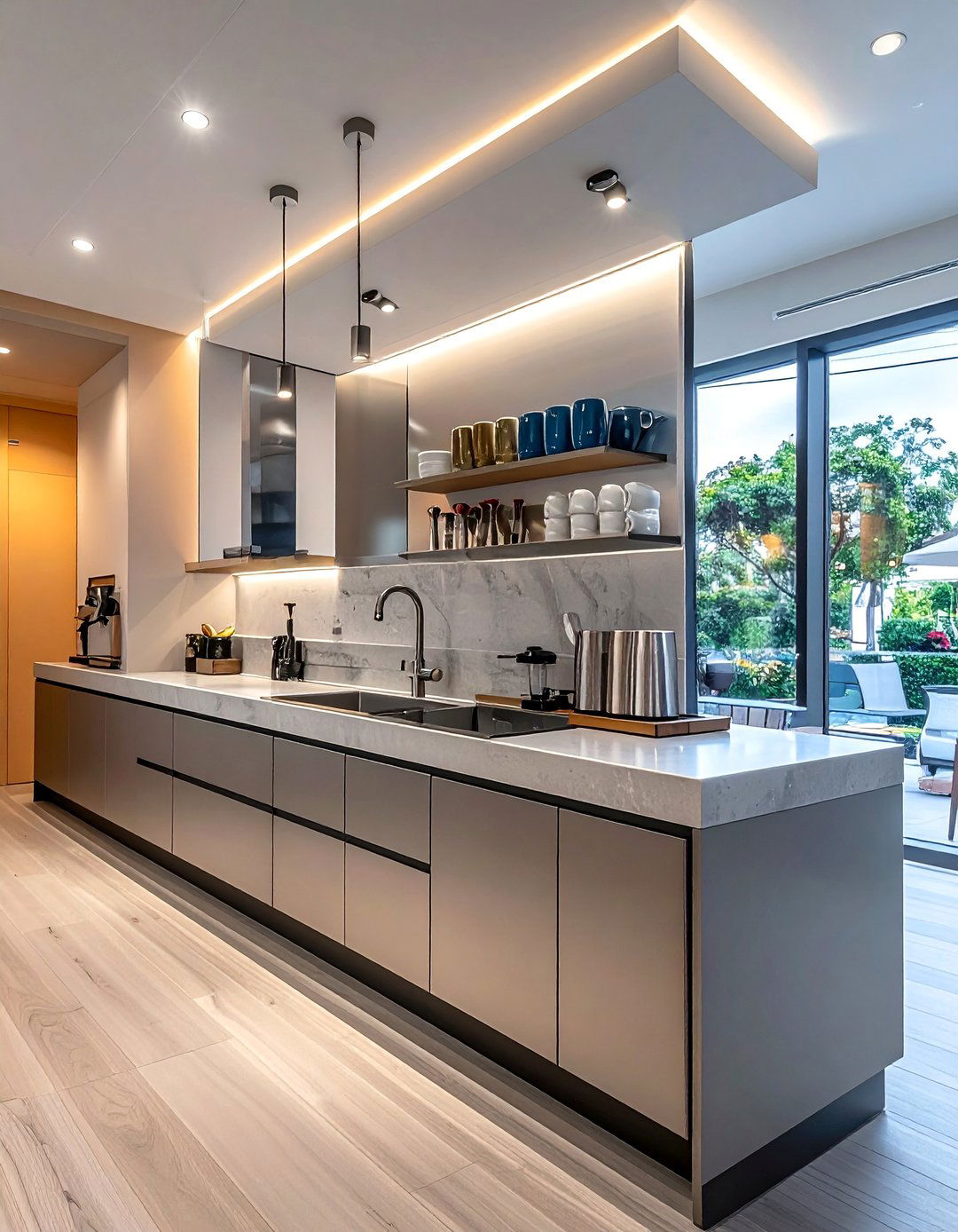 Water Access Coffee Station - 40 Coffee Bar Ideas to Elevate Your Home Brewing Station