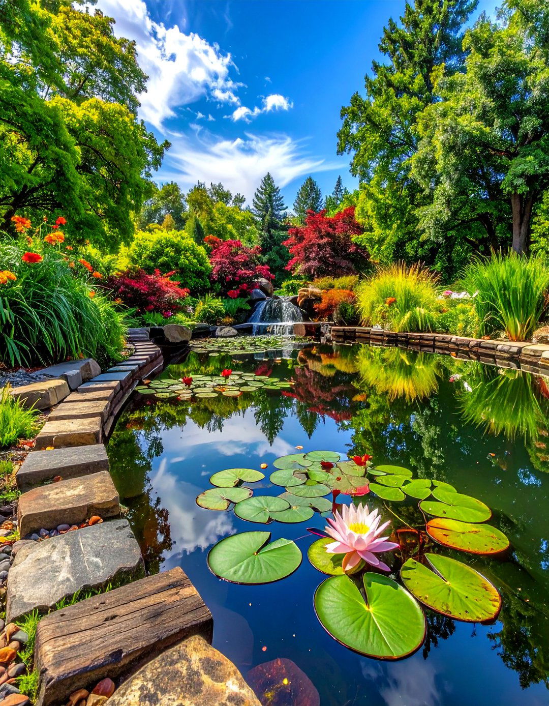 Water Feature Integration - 20 Railroad Ties Landscaping Ideas for Your Garden