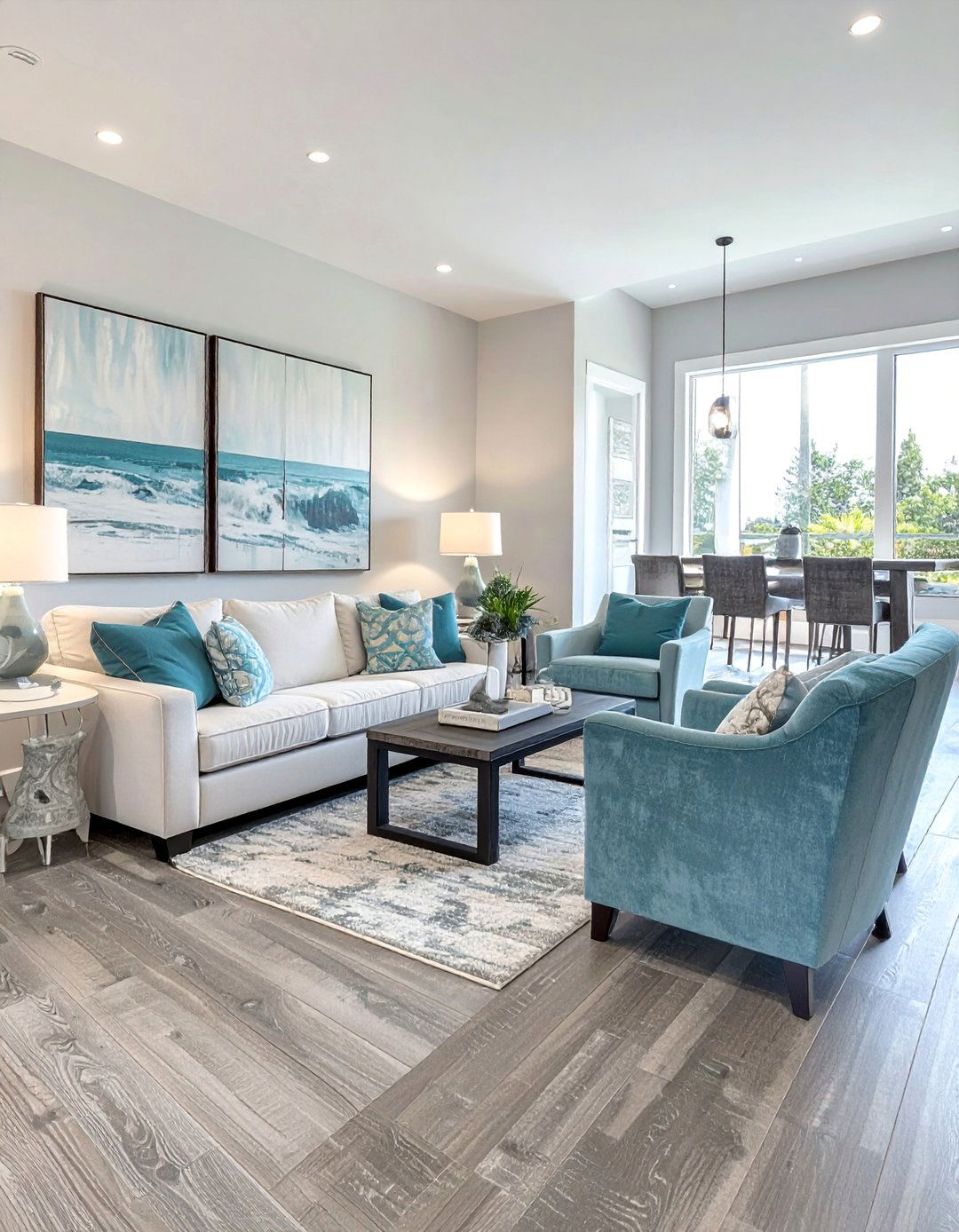 Weathered Gray Driftwood - 20 Living Room Vinyl Flooring Ideas for Modern Homes