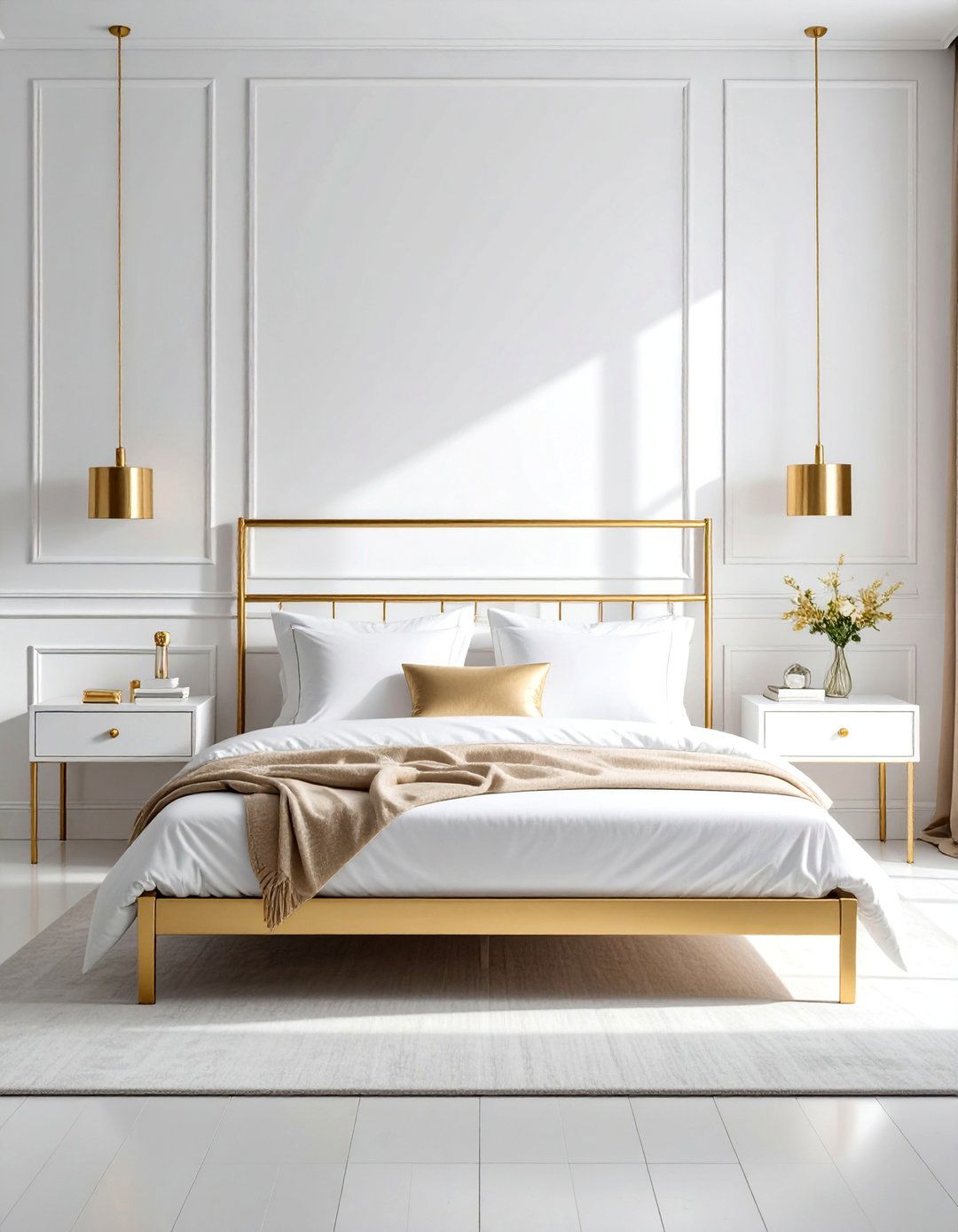 White and Gold Decor - 25 Gold Bedroom Ideas for a Luxurious and Elegant Space