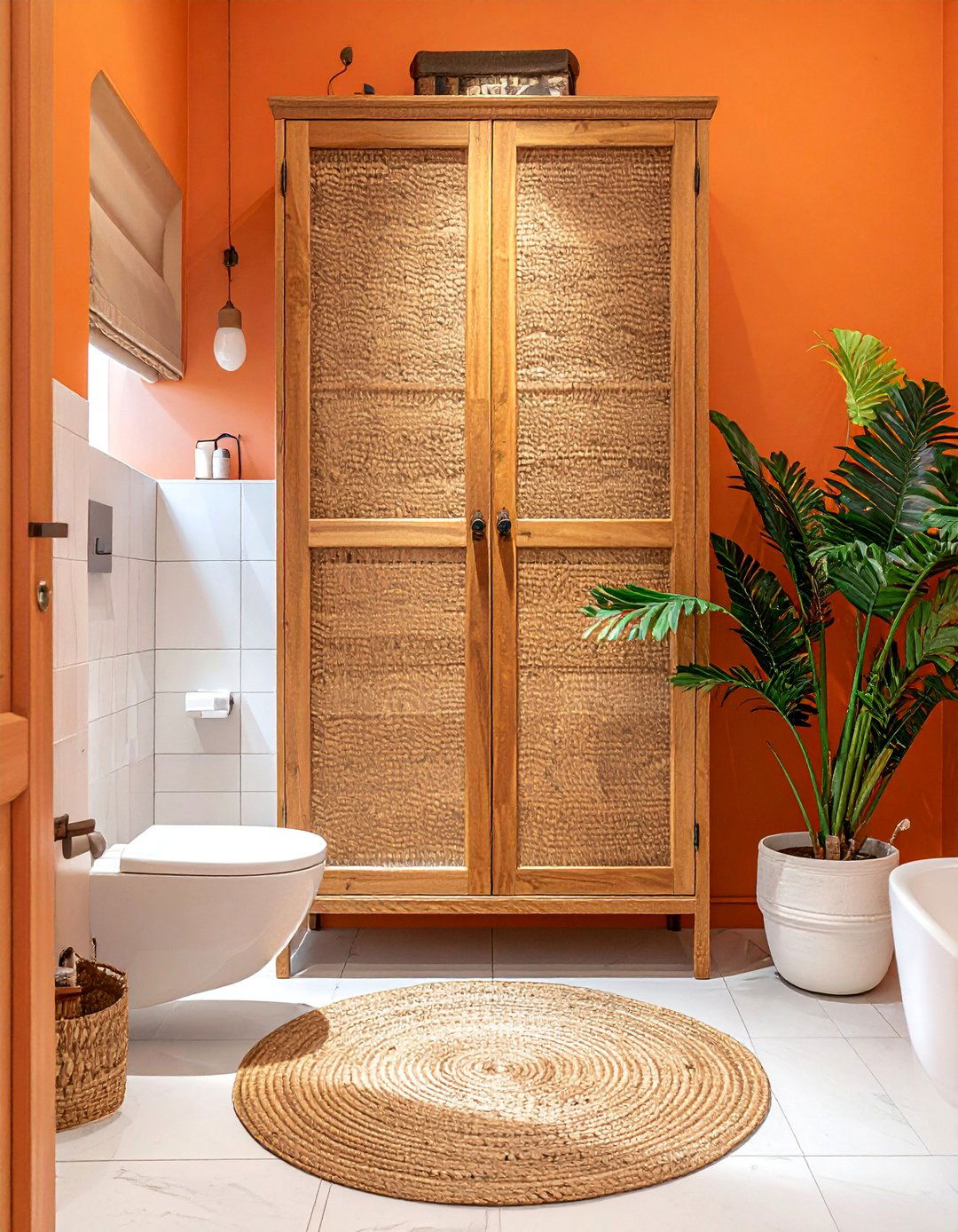 Wicker Basket Cabinet - 25 Over Toilet Storage Ideas to Maximize Bathroom Space