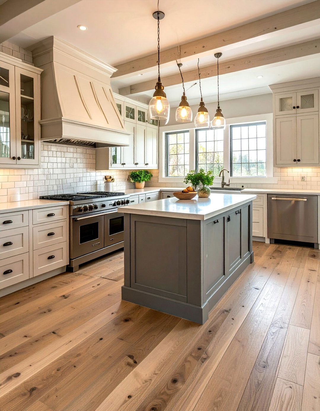 Wide Plank Light Wood Floor Kitchen for a Rustic Feel - 20 Light Wood Floor Kitchen Ideas for a Bright Space