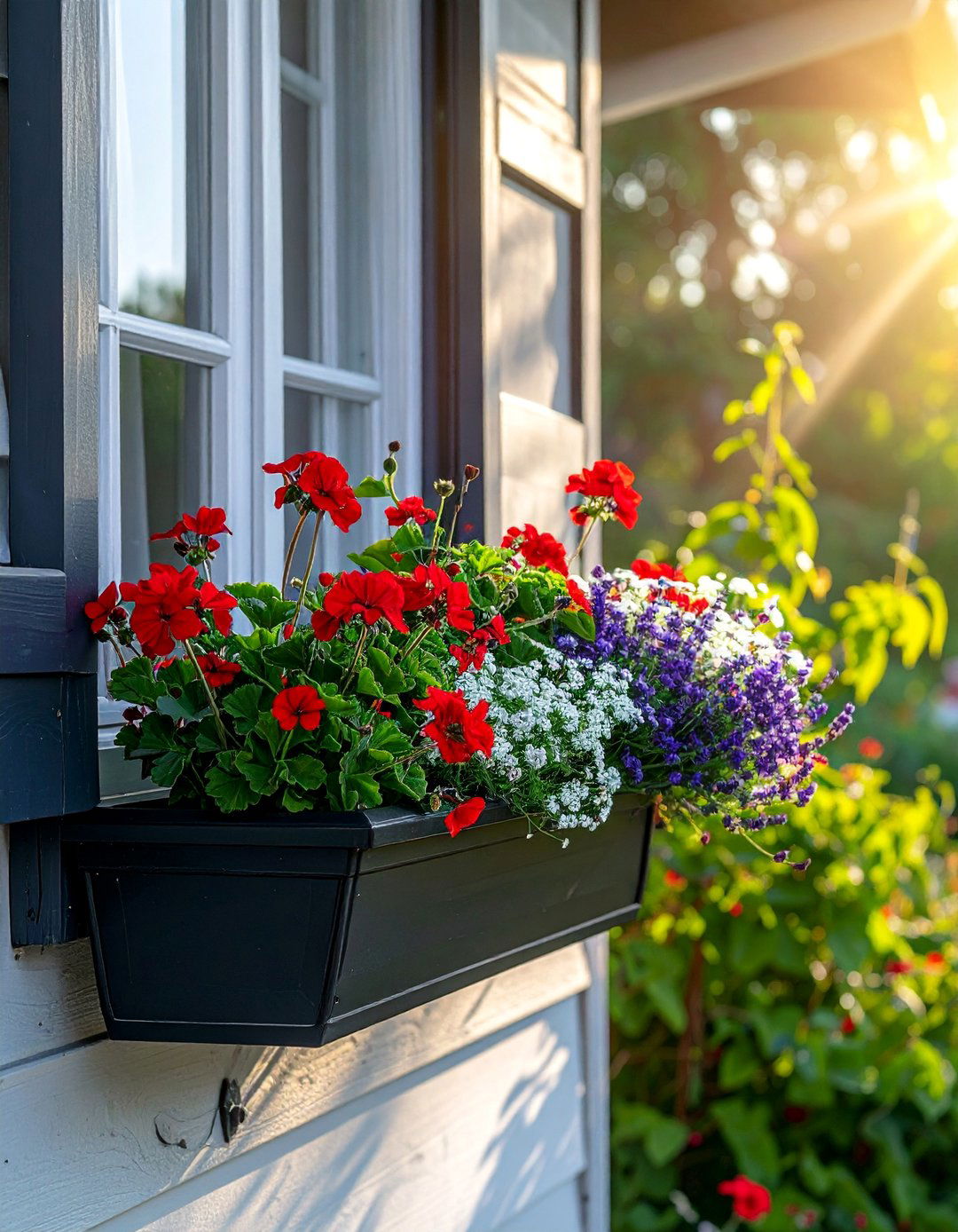 Window Box Flower and Herb Container Garden - 40 Container Garden Ideas for Small Spaces