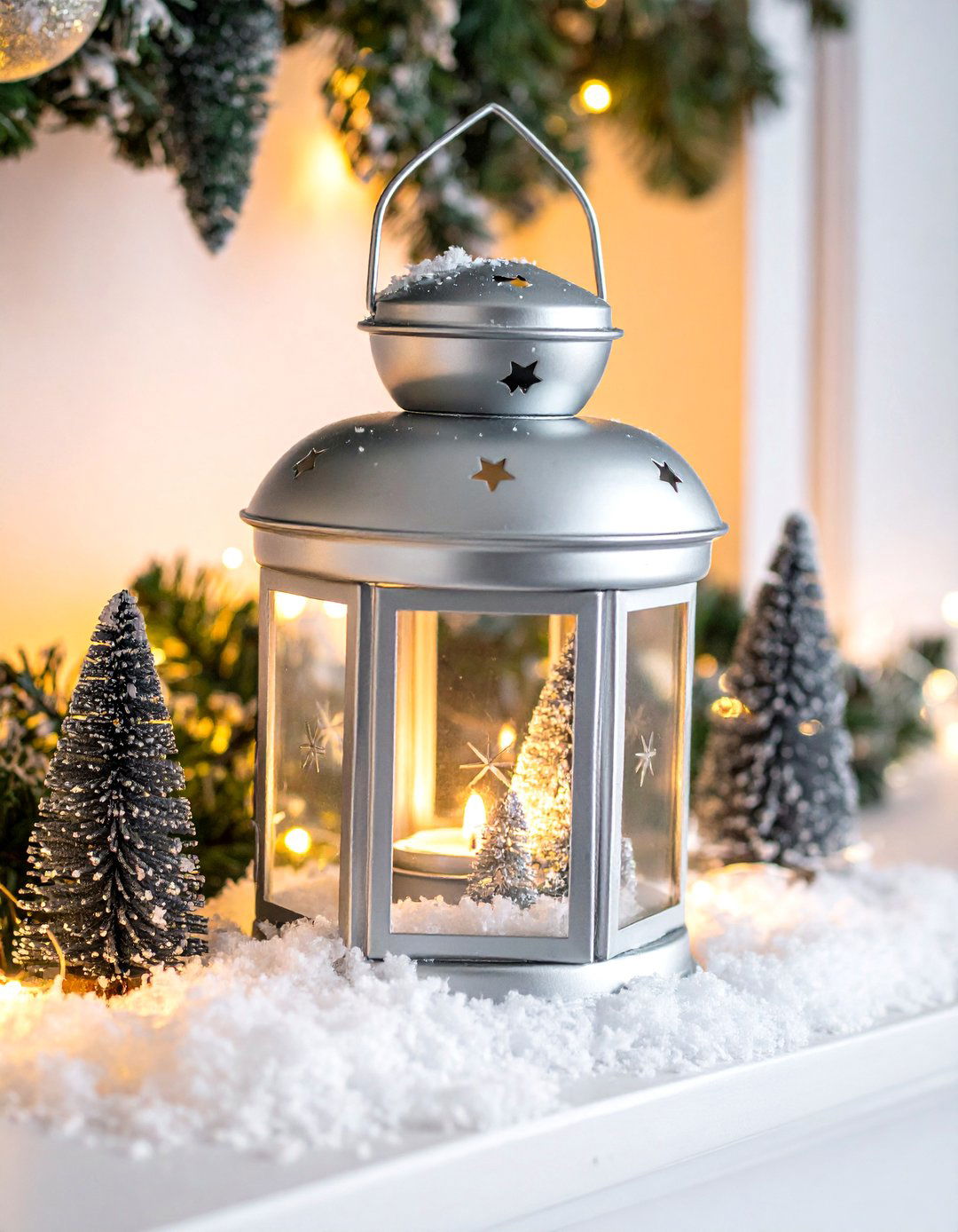 Winter Wonderland Frosted Lantern Decor - 30 Lantern Decor Ideas to Illuminate Your Home and Garden