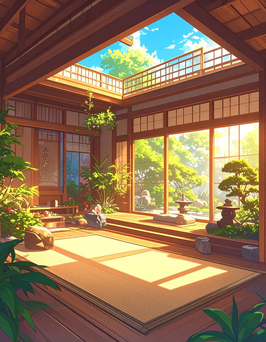 Zen Garden Anime Meditation Space - 40 Anime Room Ideas for the Ultimate Fan Experience