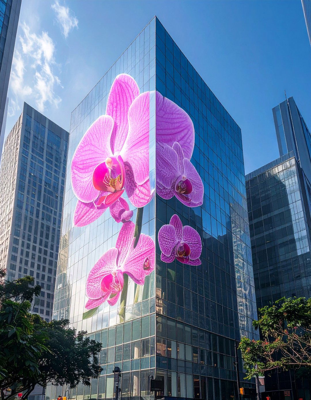 3D Optical Illusion Flower Murals on Buildings - 20 Flower Murals on Buildings to Brighten Urban Landscapes