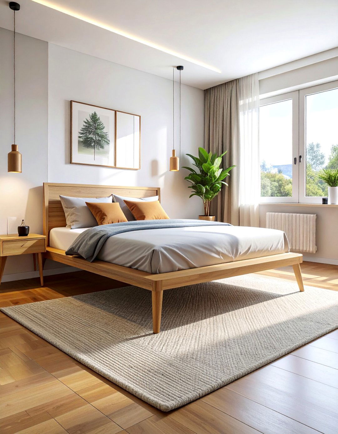 A Bed with a Simple Open Leg Frame - 40 Small Bedroom Ideas for Cozy and Functional Spaces