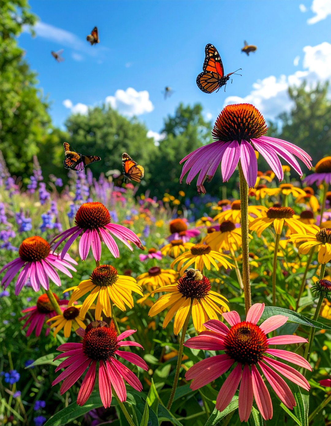A Butterfly and Pollinator Corner Garden - 30 Corner Landscaping Ideas for a Beautiful Yard