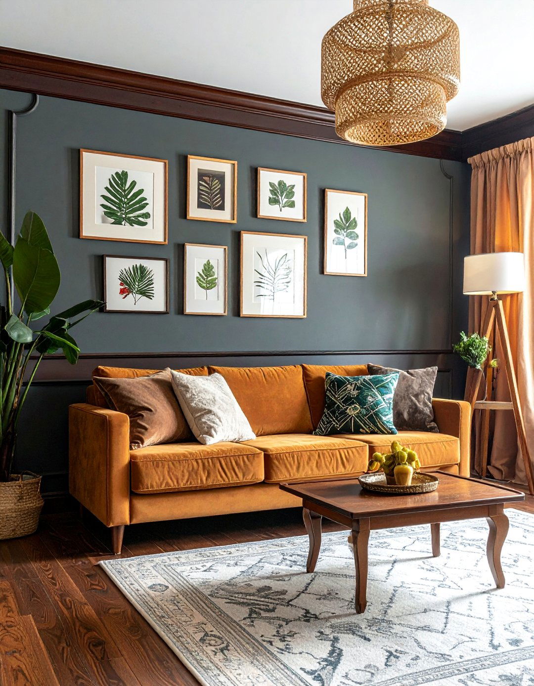 A Craftsman Living Room with a Picture Rail - 30 Craftsman Living Room Ideas for a Timeless Look