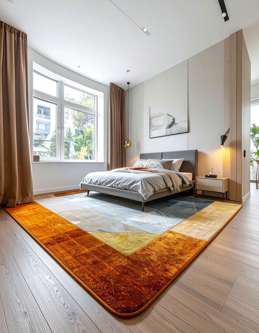 A Custom Cut Bedroom Rug for Awkward Spaces - 30 Bedroom Rug Ideas to Transform Your Space