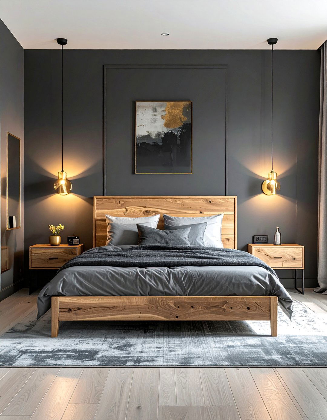 A Dark Moody Accent Wall - 30 Industrial Decor Ideas for a Modern Home