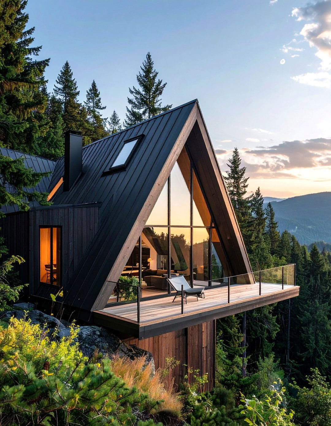 A Frame Modern Cottage House Exterior - 25 Modern Cottage House Exterior Ideas for Charm