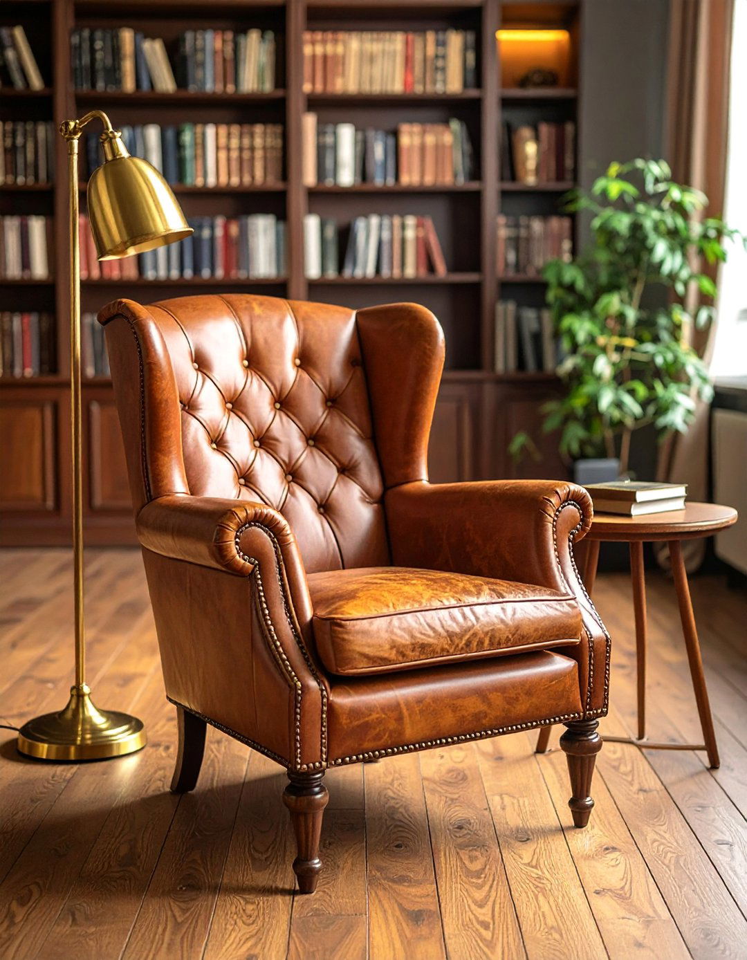 A Leather Reading Chair - 40 Cozy Living Room Ideas to Transform Your Space