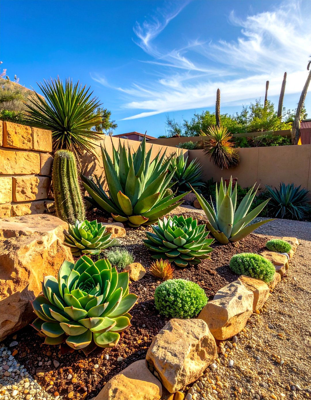 A Low Maintenance Succulent and Rock Corner Garden - 30 Corner Landscaping Ideas for a Beautiful Yard