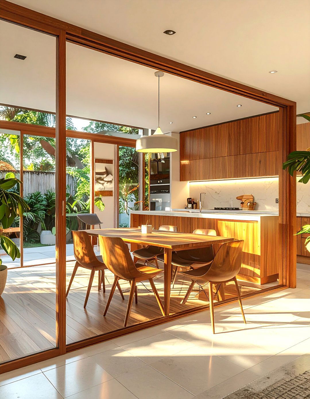 A Mid century Modern Kitchen with a Pass Through Window - 40 Mid-century Modern Kitchen Ideas for a Retro Vibe