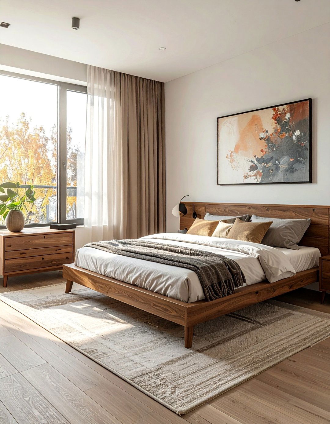 A Modern Bedroom with Low Profile Furniture - 40 Modern Bedroom Ideas for a Sleek and Stylish Space