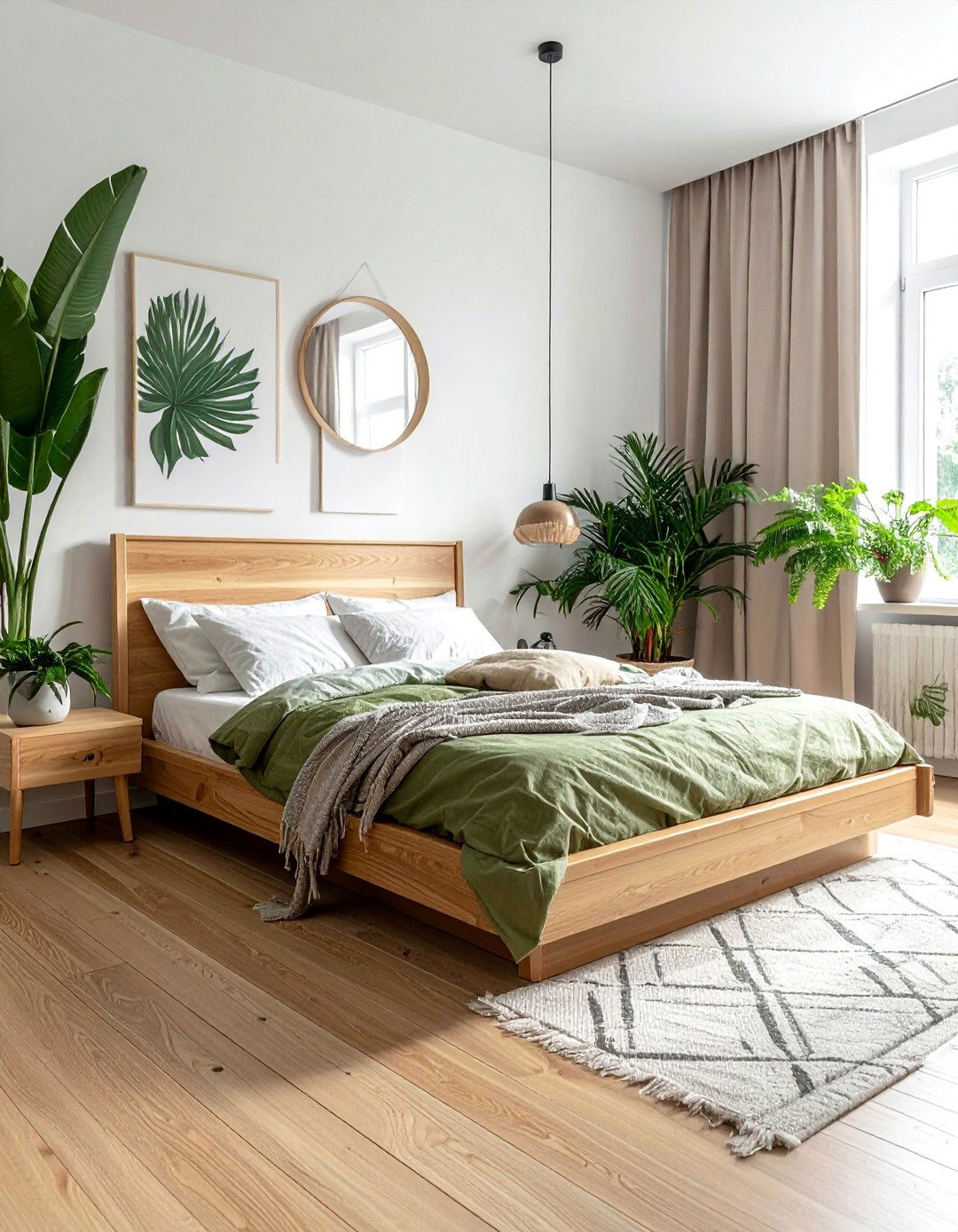 A Modern Bedroom with a Biophilic Design Focus - 40 Modern Bedroom Ideas for a Sleek and Stylish Space