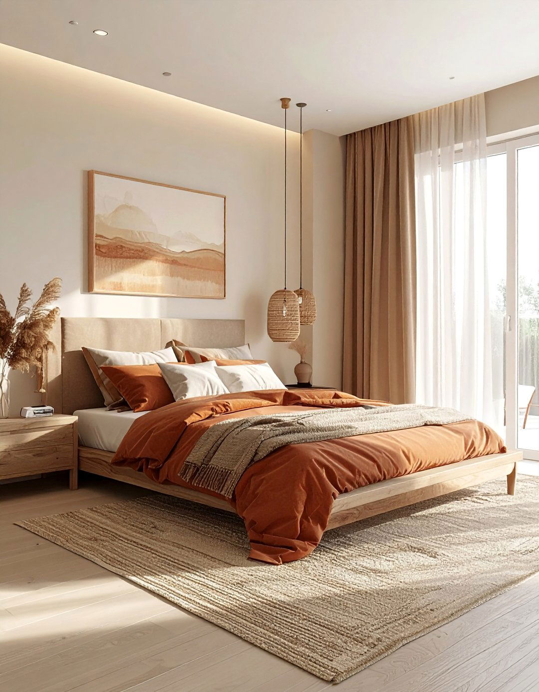 A Modern Bedroom with a Neutral Earthy Palette - 40 Modern Bedroom Ideas for a Sleek and Stylish Space