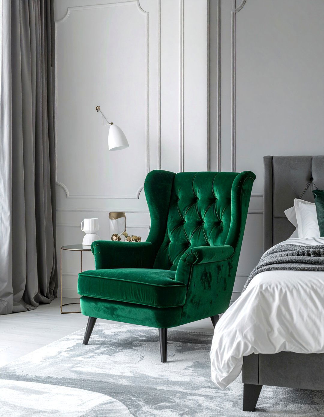 A Modern Bedroom with a Single Bold Accent Color - 40 Modern Bedroom Ideas for a Sleek and Stylish Space