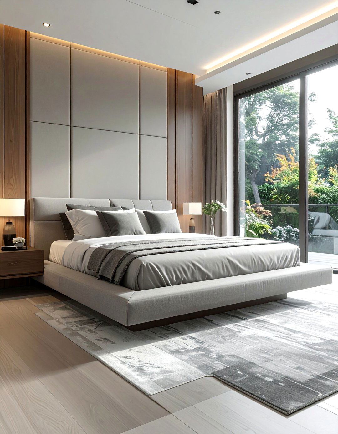 A Modern Bedroom with an Integrated Bench at the Foot of the Bed - 40 Modern Bedroom Ideas for a Sleek and Stylish Space