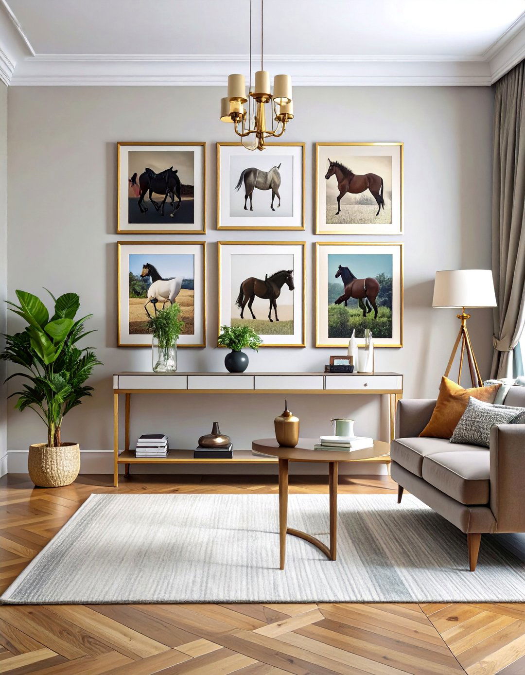 A Preppy Room with Equestrian Themed Art - 30 Preppy Room Ideas for a Chic and Timeless Look