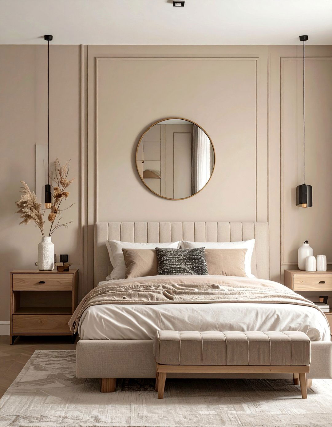 A Small Beige Bedroom Designed for Space - 30 Beige Bedroom Ideas for a Serene Retreat