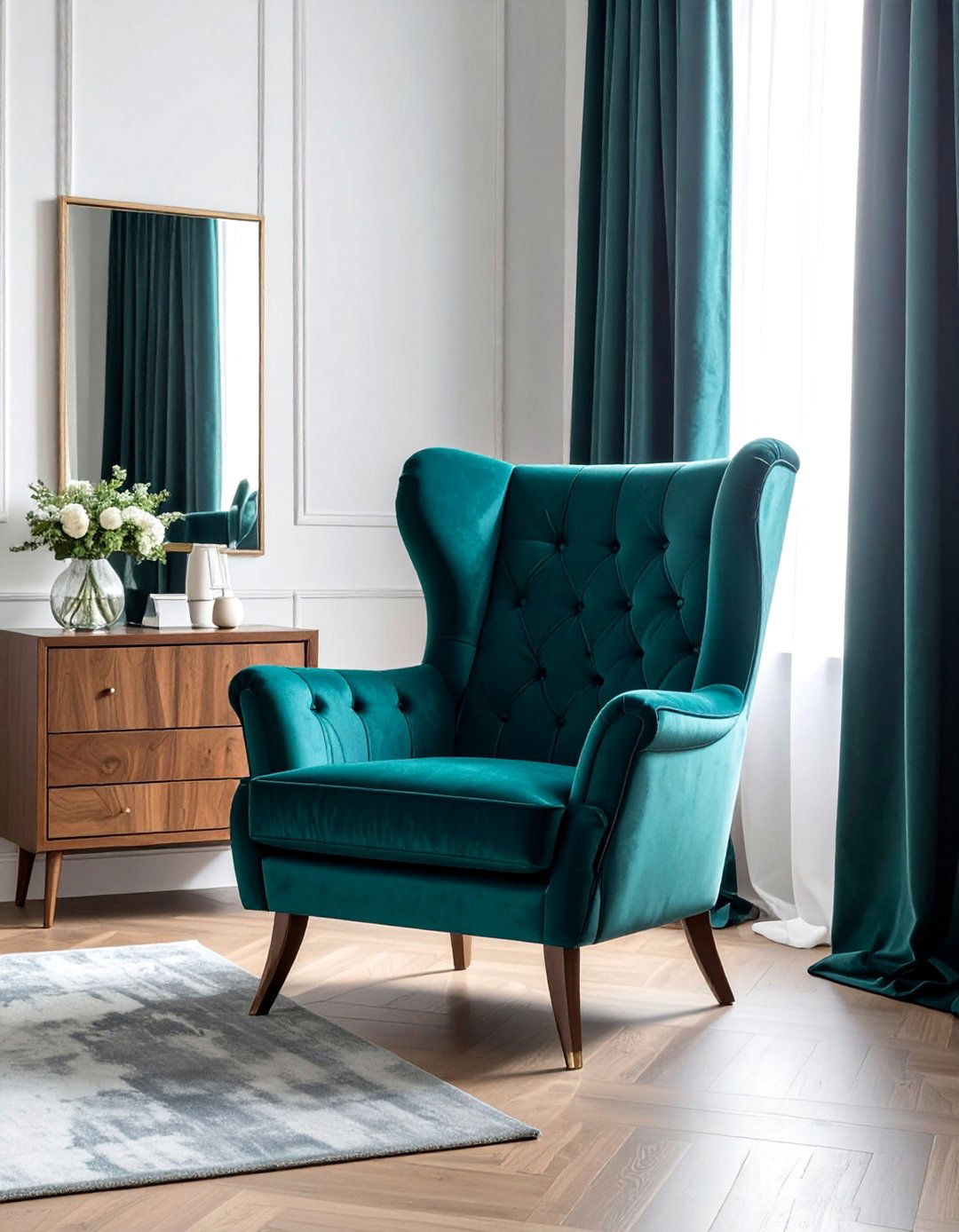 A Statement Bedroom Corner Armchair - 15 Bedroom Corner Ideas to Enhance Small Spaces