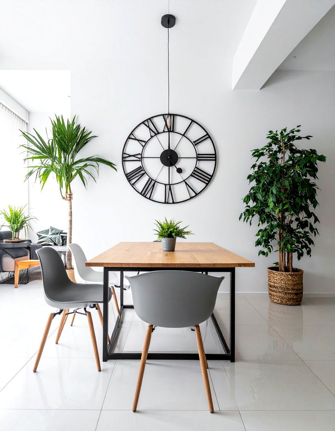 A Statement Wall Clock - 30 Industrial Decor Ideas for a Modern Home