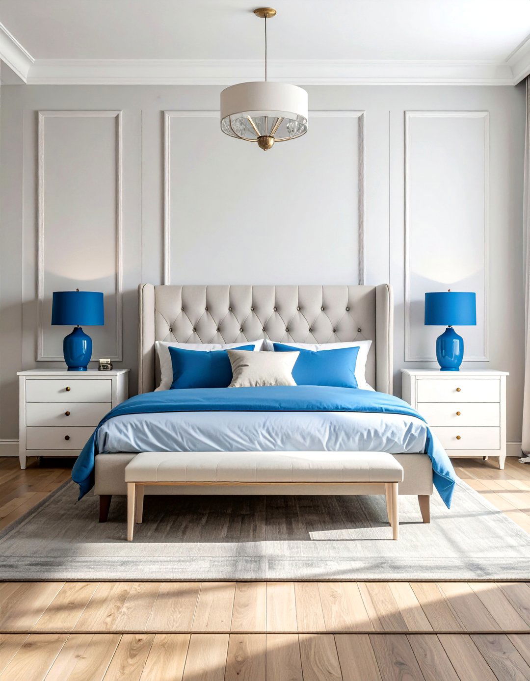 A Symmetrical Layout with Matching Furniture in a Preppy Room - 30 Preppy Room Ideas for a Chic and Timeless Look