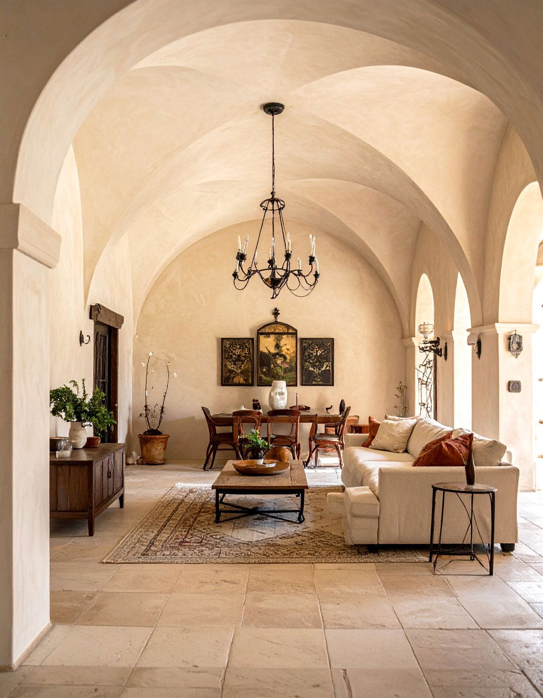 A Textured Finish for the Living Room Vaulted Ceiling - 25 Living Room Vaulted Ceiling Ideas for Spacious Charm