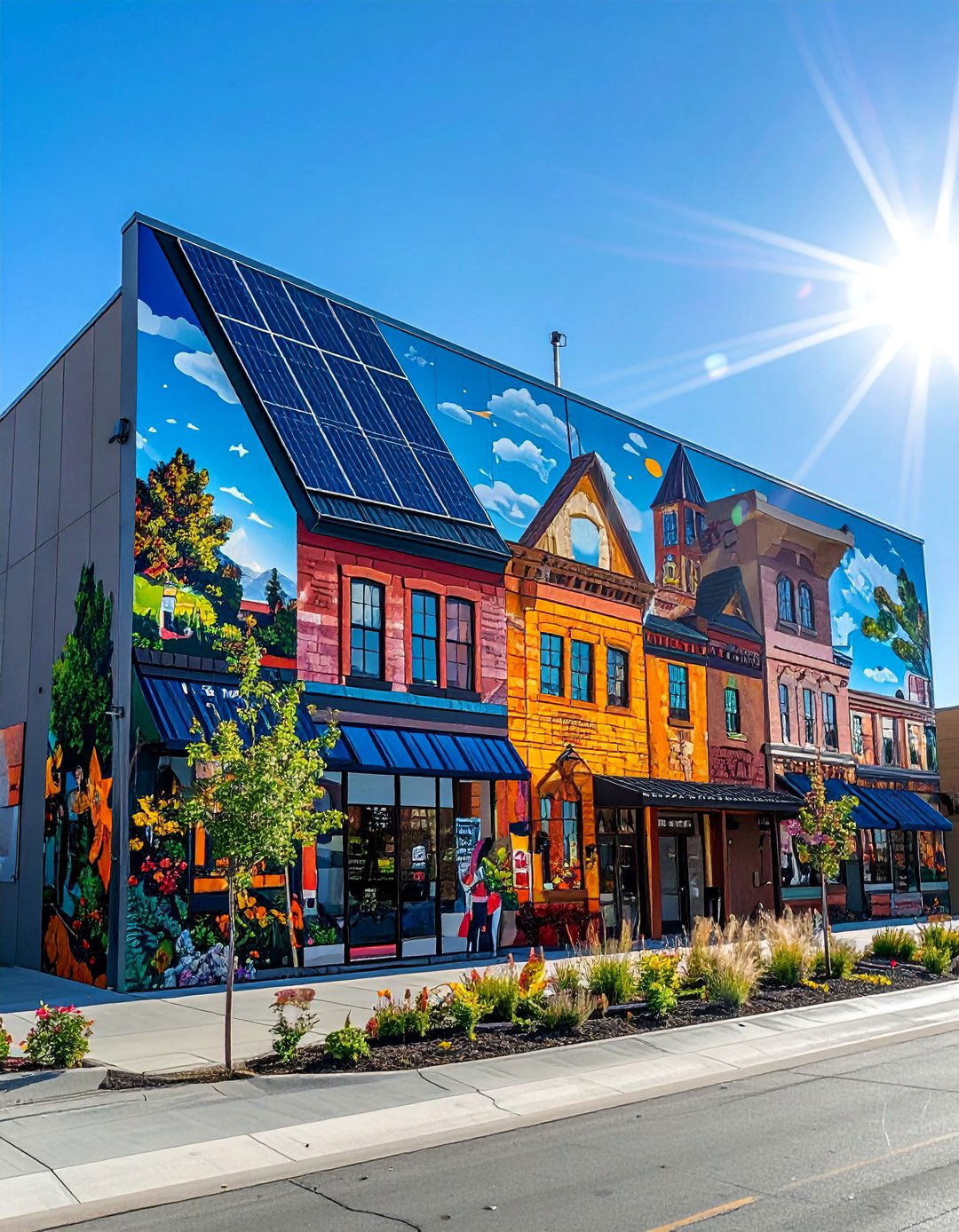 A Vision of the Future Small Town Mural - 20 Small Town Murals to Brighten Up Your Community