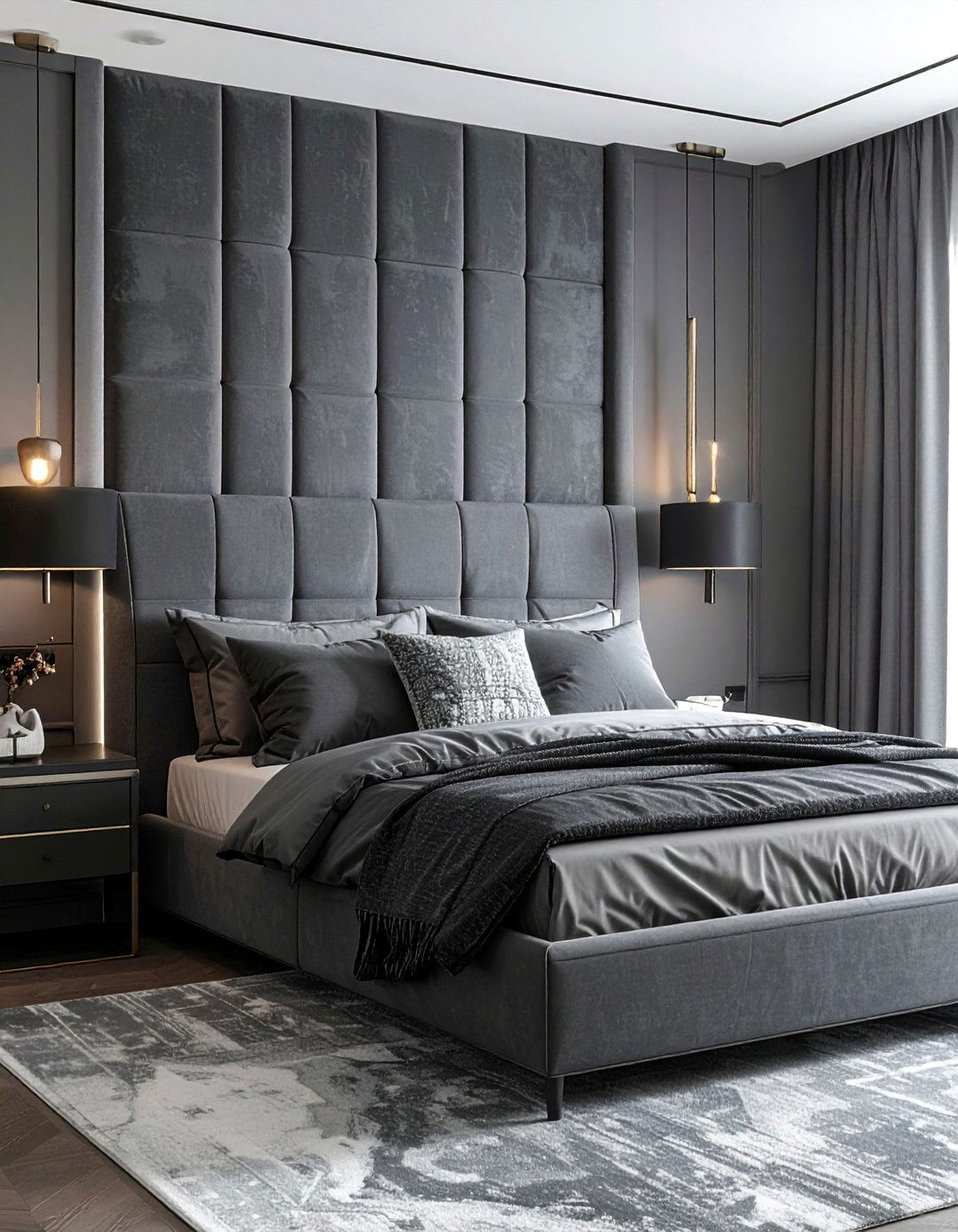 A Wall to Wall Headboard for a Custom Look - 40 Small Bedroom Ideas for Cozy and Functional Spaces